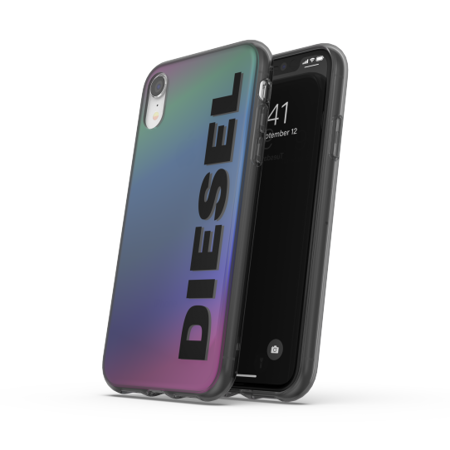 DIESEL SNAP CASE HOLOGRAPHIC WITH THE LOGO IPHONE XR HOLOGRAPHIC/BLACK