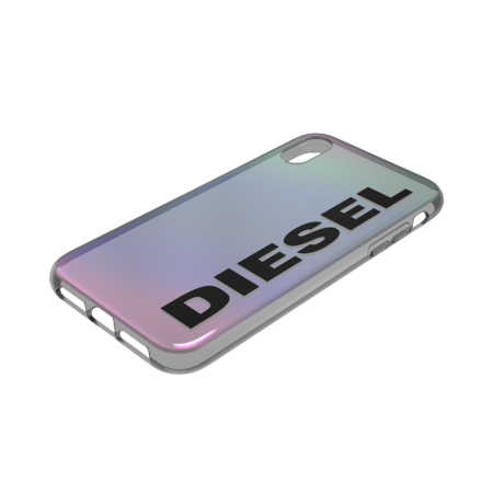 DIESEL SNAP CASE HOLOGRAPHIC WITH THE LOGO IPHONE XR HOLOGRAPHIC/BLACK