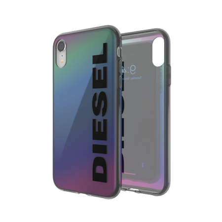 DIESEL SNAP CASE HOLOGRAPHIC WITH THE LOGO IPHONE XR HOLOGRAPHIC/BLACK