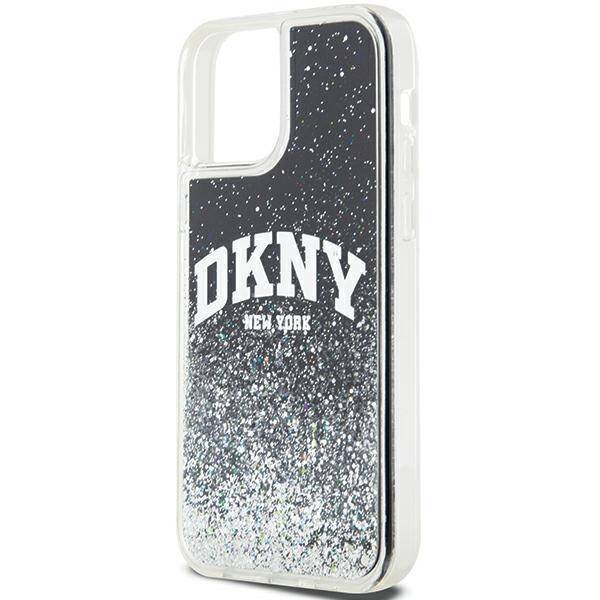 DKNY DKHCP12MLBNAEK iPhone 12/12 Pro 6.1" czarny/black hardcase Liquid Glitter Big Logo