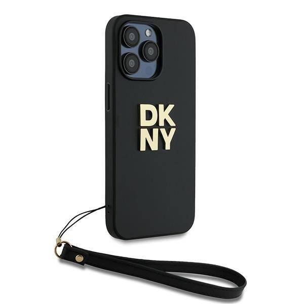 DKNY DKHCP14LPBSWSK iPhone 14 Pro 6.1" czarny/black hardcase Wrist Strap Stock Logo