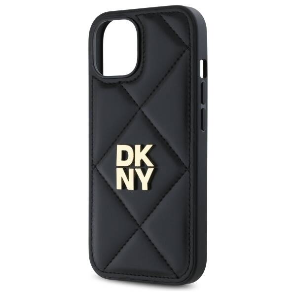 DKNY DKHCP14SPQDSLK iPhone 14 6.1"        czarny/black Quilted Stack Logo