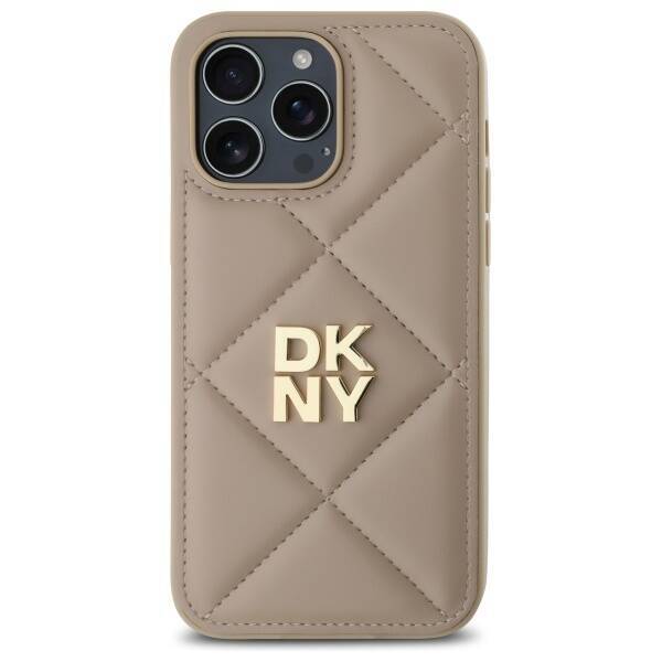 DKNY DKHCP14XPQDSLE iPhone 14 Pro Max     6.7" beżowy/beige Quilted Stack Logo