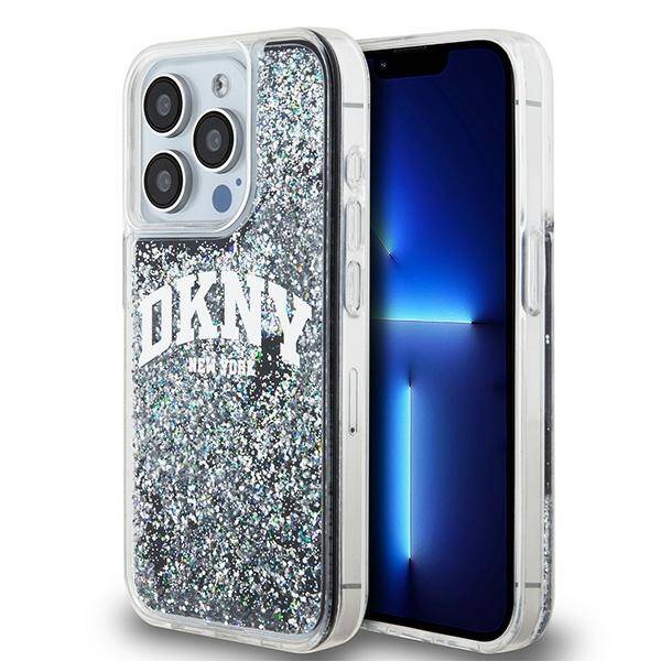 DKNY DKHCP15LLBNAEK iPhone 15 Pro 6.1" czarny/black hardcase Liquid Glitter Big Logo