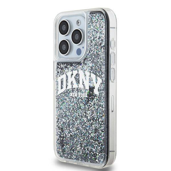 DKNY DKHCP15LLBNAEK iPhone 15 Pro 6.1" czarny/black hardcase Liquid Glitter Big Logo