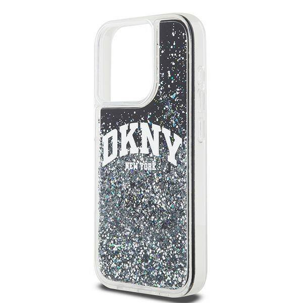 DKNY DKHCP15LLBNAEK iPhone 15 Pro 6.1" czarny/black hardcase Liquid Glitter Big Logo