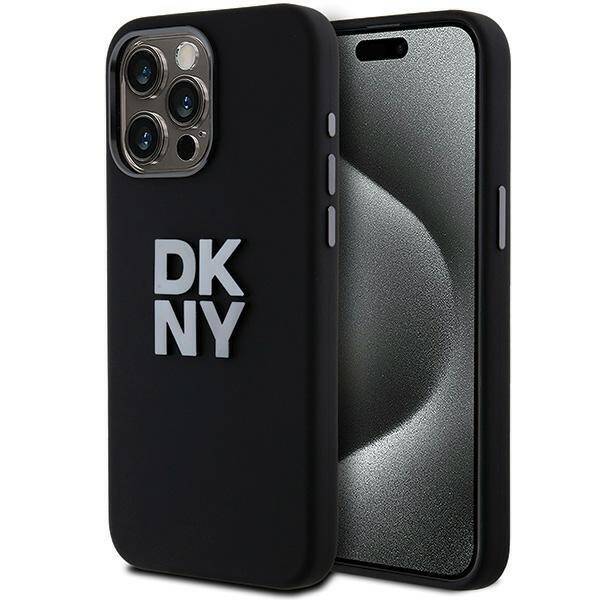 DKNY DKHCP15LSMCBSK iPhone 15 Pro 6.1" czarny/black hardcase Liquid Silicone Metal Logo