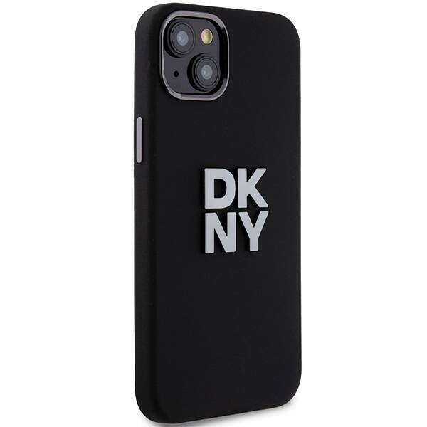 DKNY DKHCP15SSMCBSK iPhone 15 / 14 / 13 6.1" czarny/black hardcase Liquid Silicone Metal Logo