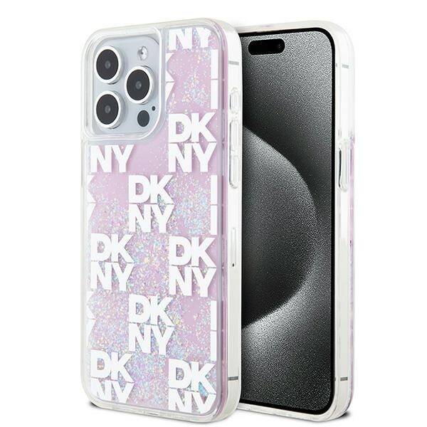 DKNY DKHCP15XLCPEPP IPHONE 15 PRO MAX 6.7" PINK/PINK HARDCASE LIQUID GLITTER MULTILOGO