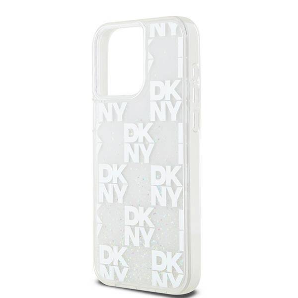 DKNY DKHCP15XLCPEPT iPhone 15 Pro Max 6.7" biały/white hardcase Liquid Glitter Multilogo