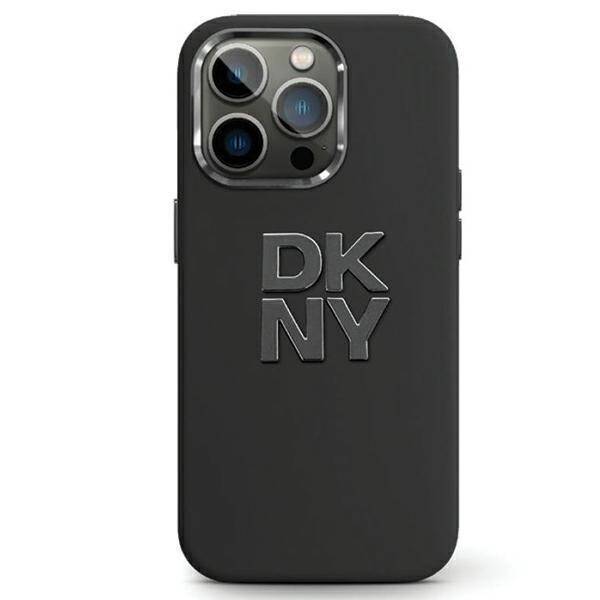 DKNY DKHCP15XSMCBSK IPHONE 15 PRO MAX 6.7" BLACK/BLACK HARDCASE LIQUID SILICONE METAL LOGO
