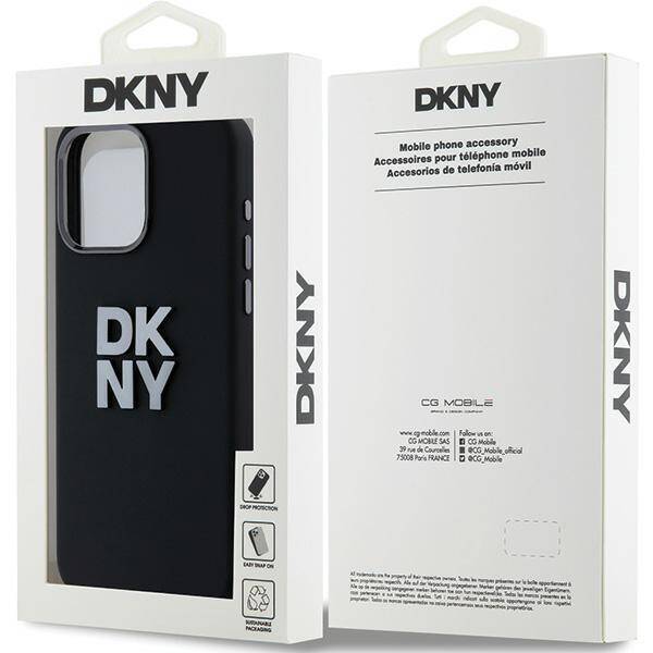 DKNY DKHCP15XSMCBSK iPhone 15 Pro Max 6.7" czarny/black hardcase Liquid Silicone Metal Logo