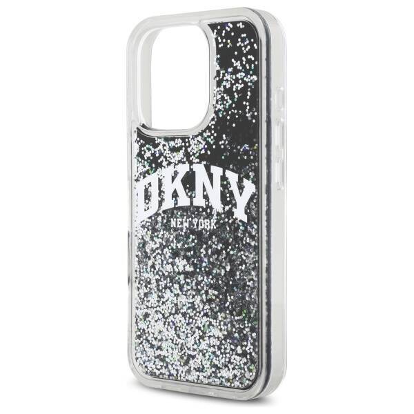 DKNY DKHCP16LLBNAEK iPhone 16 Pro 6.3"    czarny/black hardcase Liquid Glitter Arch Logo