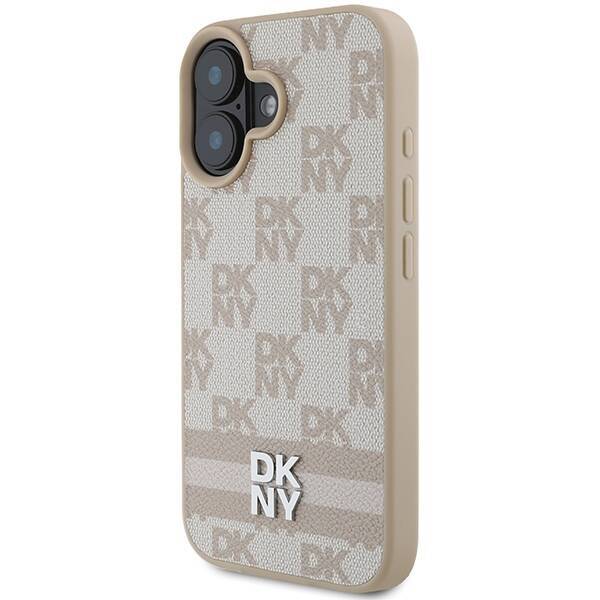 DKNY DKHCP16SPCPTSSP iPhone 16 6.1" różowy/pink hardcase Checkered Pattern & Printed Stripes