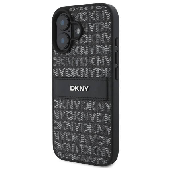 DKNY DKHCP16SPRTHSLK iPhone 16 6.1"       czarny/black hardcase Texture Pattern Tonal Stripe