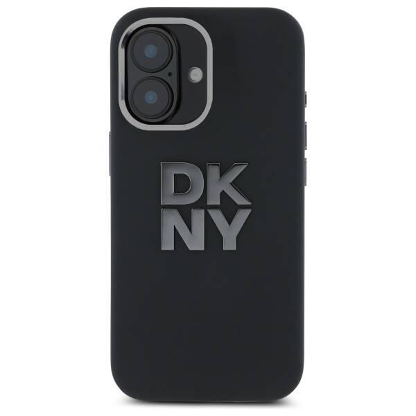 DKNY DKHCP16SSMCBSK iPhone 16 6.1"        czarny/black hardcase Liquid Silicone Metal Logo