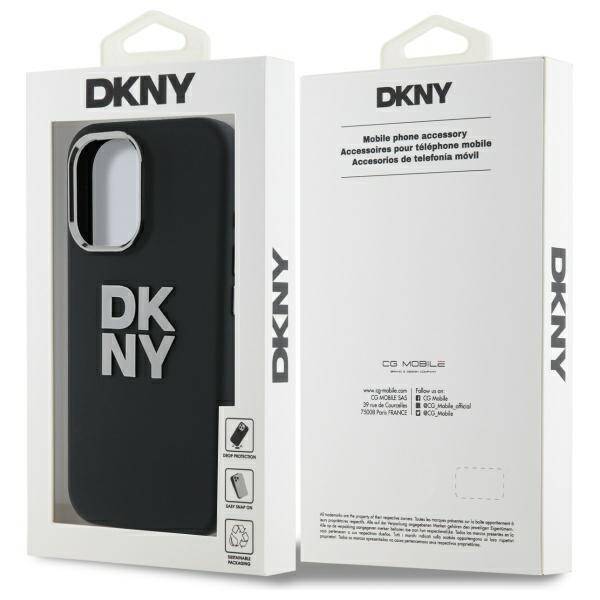 DKNY DKHCP16SSMCBSK iPhone 16 6.1"        czarny/black hardcase Liquid Silicone Metal Logo