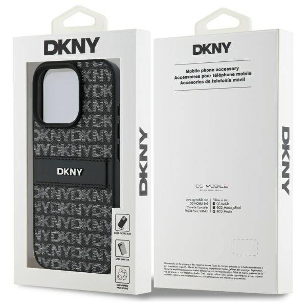 DKNY DKHCP16XPRTHSLK iPhone 16 Pro Max    6.9" czarny/black hardcase Texture Pattern Tonal Stripe