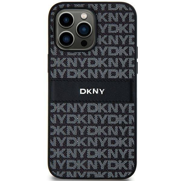 DKNY DKHCS24MPRTHSLK S24+ S926 BLACK/BLACK HARDCASE LEATHER MONO STRIPE & METAL LOGO