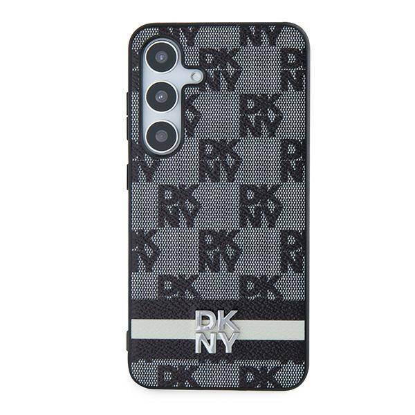 DKNY DKHCS24SPCPTSSK S24 S921 czarny/black hardcase Leather Checkered Mono Pattern & Printed Stripes