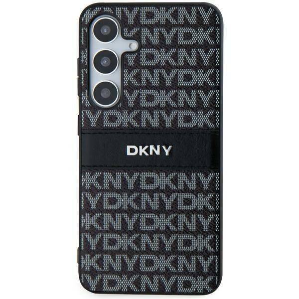 DKNY DKHCS24SPRTHSLK S24 S921  czarny/black hardcase Leather Mono Stripe & Metal Logo