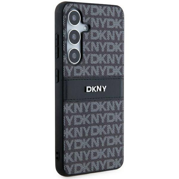 DKNY DKHCS24SPRTHSLK S24 S921  czarny/black hardcase Leather Mono Stripe & Metal Logo