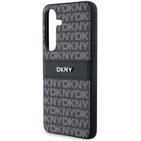 DKNY DKHCS24SPRTHSLK S24 S921  czarny/black hardcase Leather Mono Stripe & Metal Logo