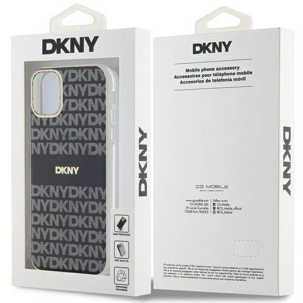 DKNY DKHMN61HRHSEK iPhone 11 / Xr 6.1" czarny/black hardcase IML Mono & Stripe MagSafe