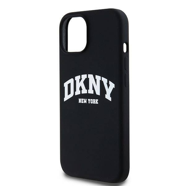 DKNY DKHMP12MSNYACH IPHONE 12/12 PRO 6.1" BLACK/BLACK HARDCASE LIQUID SILICONE WHITE PRINTED LOGO MAGSAFE