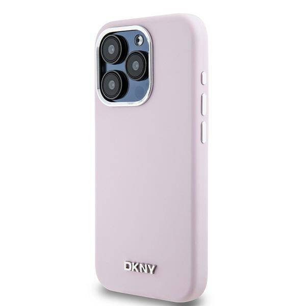 DKNY DKHMP14LSMCHLP iPhone 14 Pro 6.1" różowy/pink hardcase Liquid Silicone Small Metal Logo MagSafe