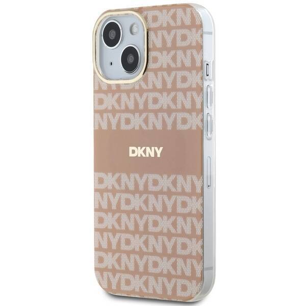 DKNY DKHMP14SHRHSEP iPhone 14 / 15 / 13 6.1" różowy/pink hardcase IML Mono & Stripe MagSafe