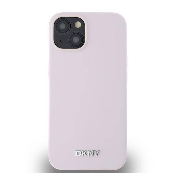 DKNY DKHMP14SSMCHLP iPhone 14 / 15 / 13 6.1" różowy/pink hardcase Liquid Silicone Small Metal Logo MagSafe