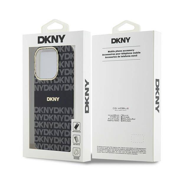 DKNY DKHMP14XHRHSEK iPhone 14 Pro Max 6.7" czarny/black hardcase IML Mono & Stripe MagSafe