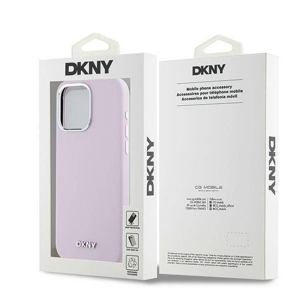 DKNY DKHMP14XSMCHLP iPhone 14 Pro Max 6.7" różowy/pink hardcase Liquid Silicone Small Metal Logo MagSafe