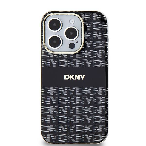 DKNY DKHMP15LHRHSEK iPhone 15 Pro 6.1" czarny/black hardcase IML Mono & Stripe MagSafe