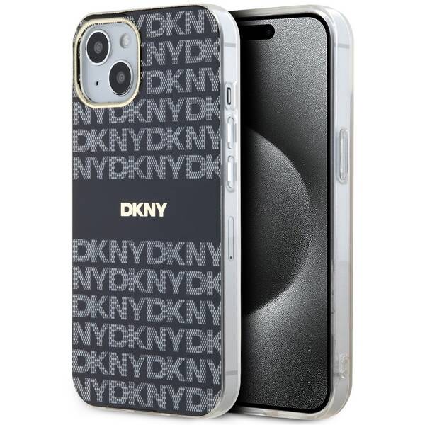 DKNY DKHMP15MHRHSEK iPhone 15 Plus / 14 Plus 6.7" czarny/black hardcase IML Mono & Stripe MagSafe