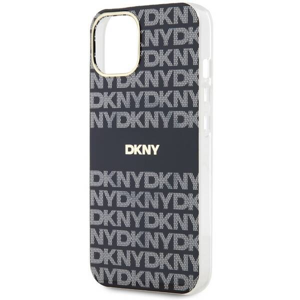 DKNY DKHMP15SHRHSEK iPhone 15 / 14 / 13 6.1" czarny/black hardcase IML Mono & Stripe MagSafe