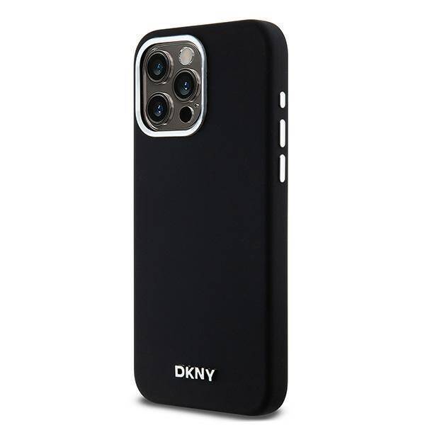 DKNY DKHMP15XSMCHLK iPhone 15 Pro Max 6.7" czarny/black hardcase Liquid Silicone Small Metal Logo MagSafe