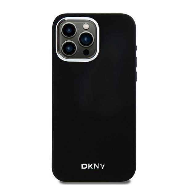 DKNY DKHMP15XSMCHLK iPhone 15 Pro Max 6.7" czarny/black hardcase Liquid Silicone Small Metal Logo MagSafe