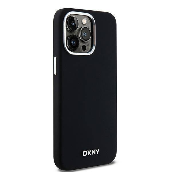 DKNY DKHMP15XSMCHLK iPhone 15 Pro Max 6.7" czarny/black hardcase Liquid Silicone Small Metal Logo MagSafe