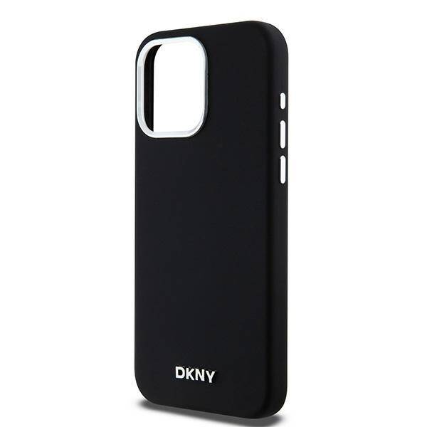 DKNY DKHMP15XSMCHLK iPhone 15 Pro Max 6.7" czarny/black hardcase Liquid Silicone Small Metal Logo MagSafe