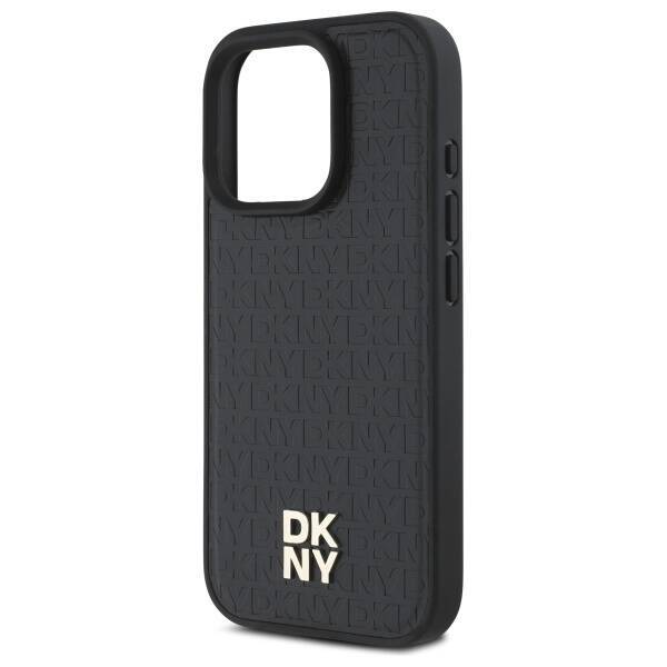 DKNY DKHMP16LPSHRPSK iPhone 16 Pro 6.3"   hardcase czarny/black Repeat Pattern Stack Logo MagSafe