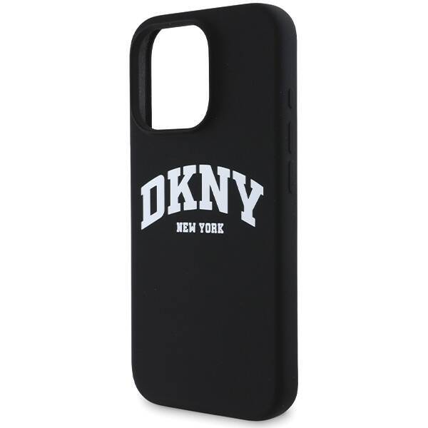 DKNY DKHMP16LSNYACH iPhone 16 Pro 6.3" czarny/black hardcase Silicone White Printed Logo MagSafe