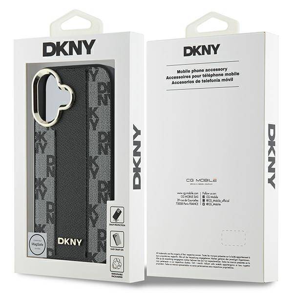 DKNY DKHMP16SPCPVSLK iPhone 16 6.1" czarny/black hardcase Checkered Pattern Magsafe