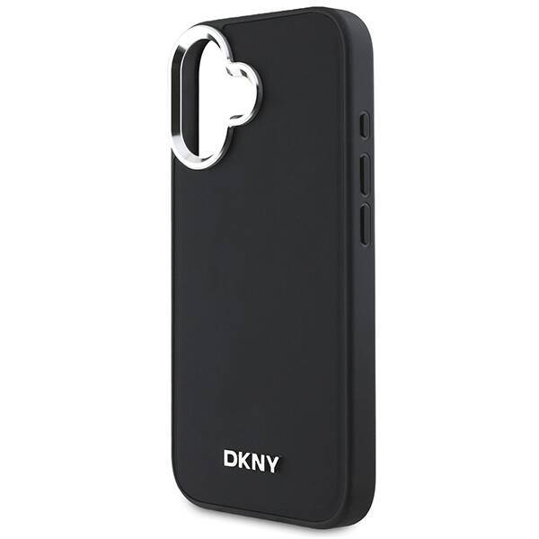 DKNY DKHMP16SPSCMCLK iPhone 16 6.1" czarny/black hardcase Plain Silver Logo MagSafe