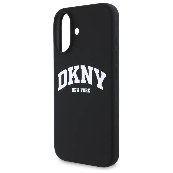 DKNY DKHMP16SSNYACH iPhone 16 6.1"        czarny/black hardcase Silicone White Printed Logo MagSafe