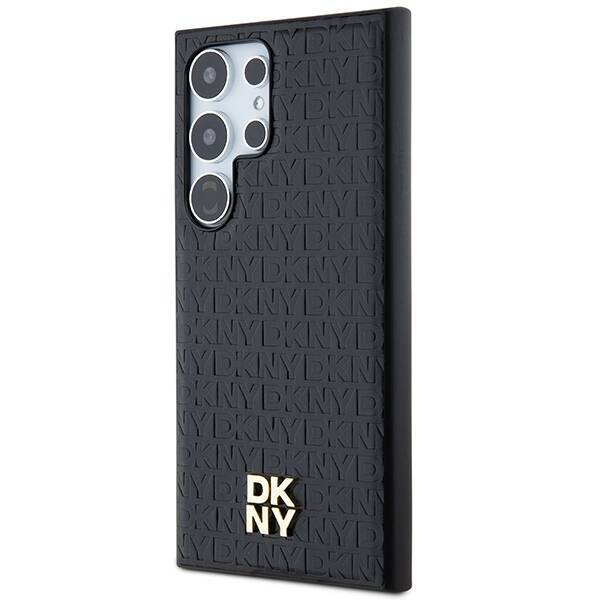 DKNY DKHMS24LPSHRPSK S24 Ultra S928 czarny/black hardcase Leather Pattern Metal Logo MagSafe