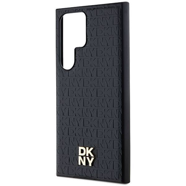 DKNY DKHMS24LPSHRPSK S24 Ultra S928 czarny/black hardcase Leather Pattern Metal Logo MagSafe