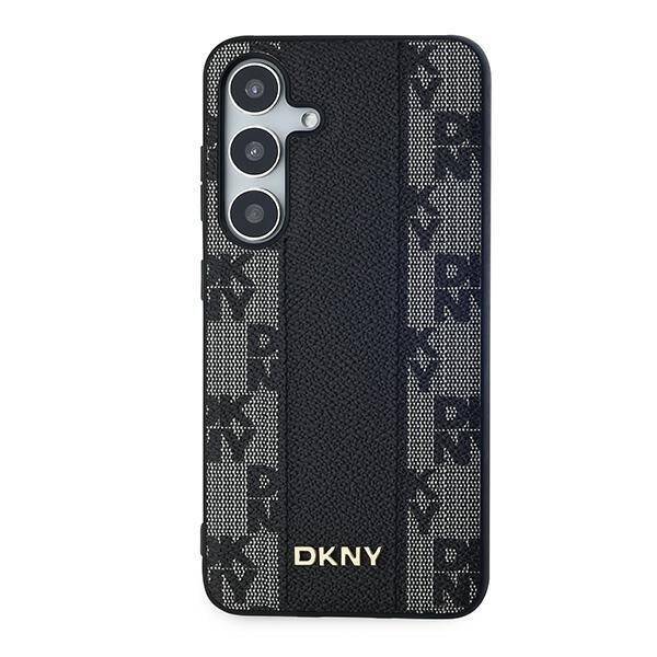 DKNY DKHMS24MPCPVSLK S24+ S926 czarny/black hardcase Leather Checkered Mono Pattern MagSafe