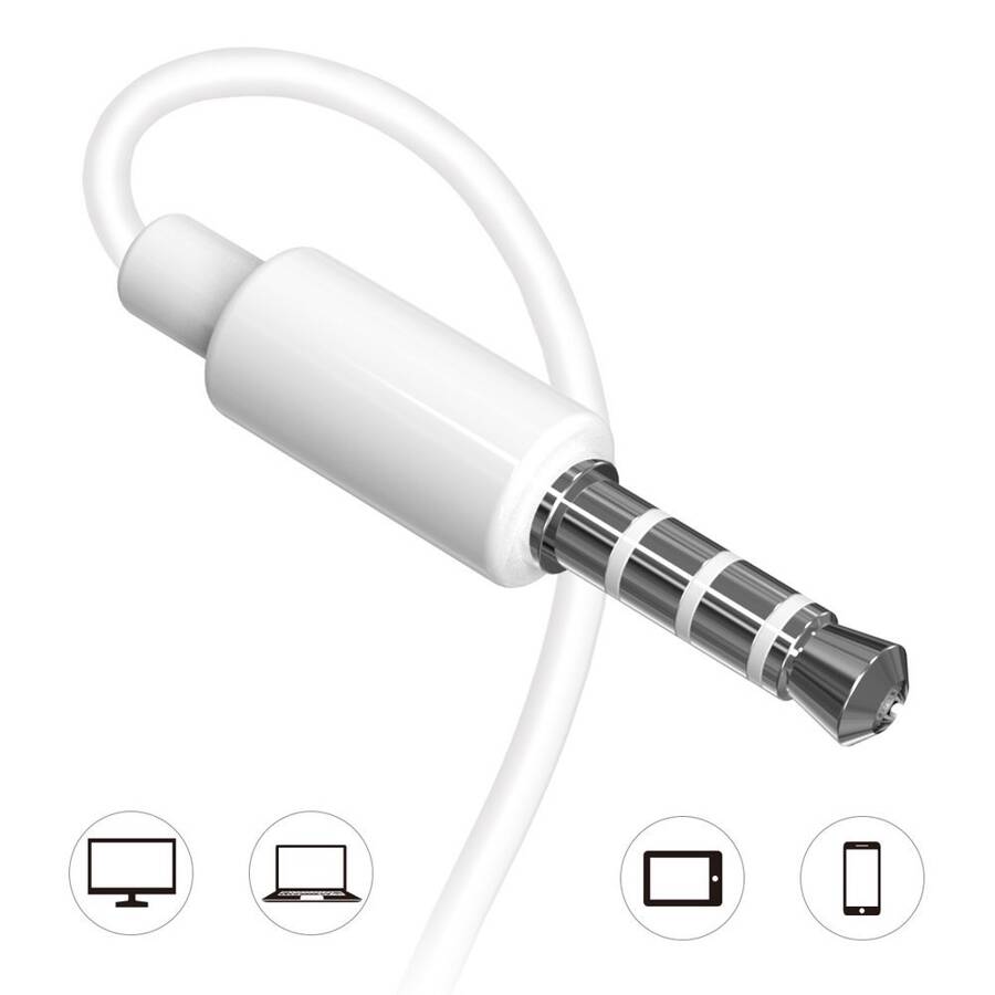 DUDAO IN-EAR WIRED MINI JACK 3.5MM EARPHONE HEADSET WHITE (X10S WHITE)